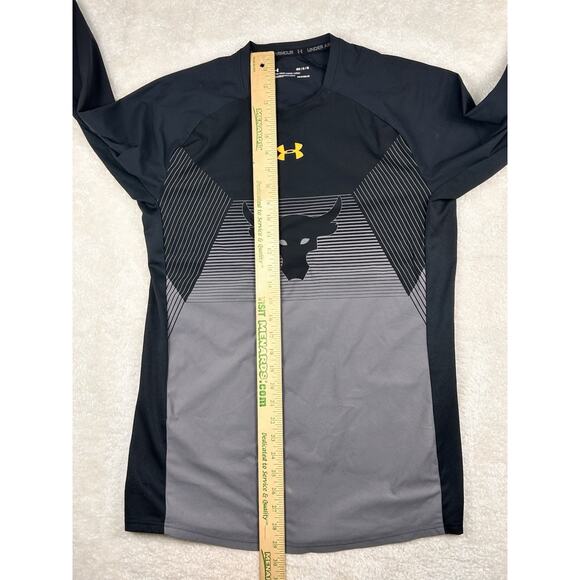 Under Armour Shirt Men’s Medium The Rock Blood Sweat Respect Long Sleeve Fitted - Picture 5 of 6